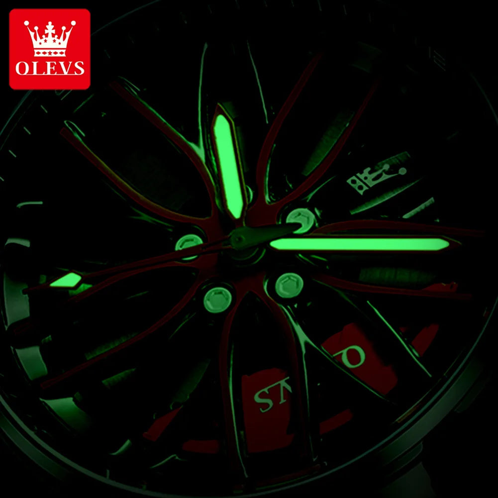 Watch for Men 360° Rotary Dial Sport Car Rim Wheel Hub Waterproof Luminous Fashion Stainless Steel Men'S Quartz Wristwatch